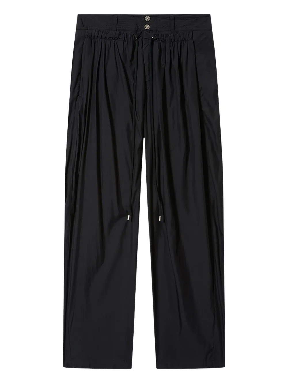 ISABEL MARANT Pantaloni dritti con coulisse - Nero