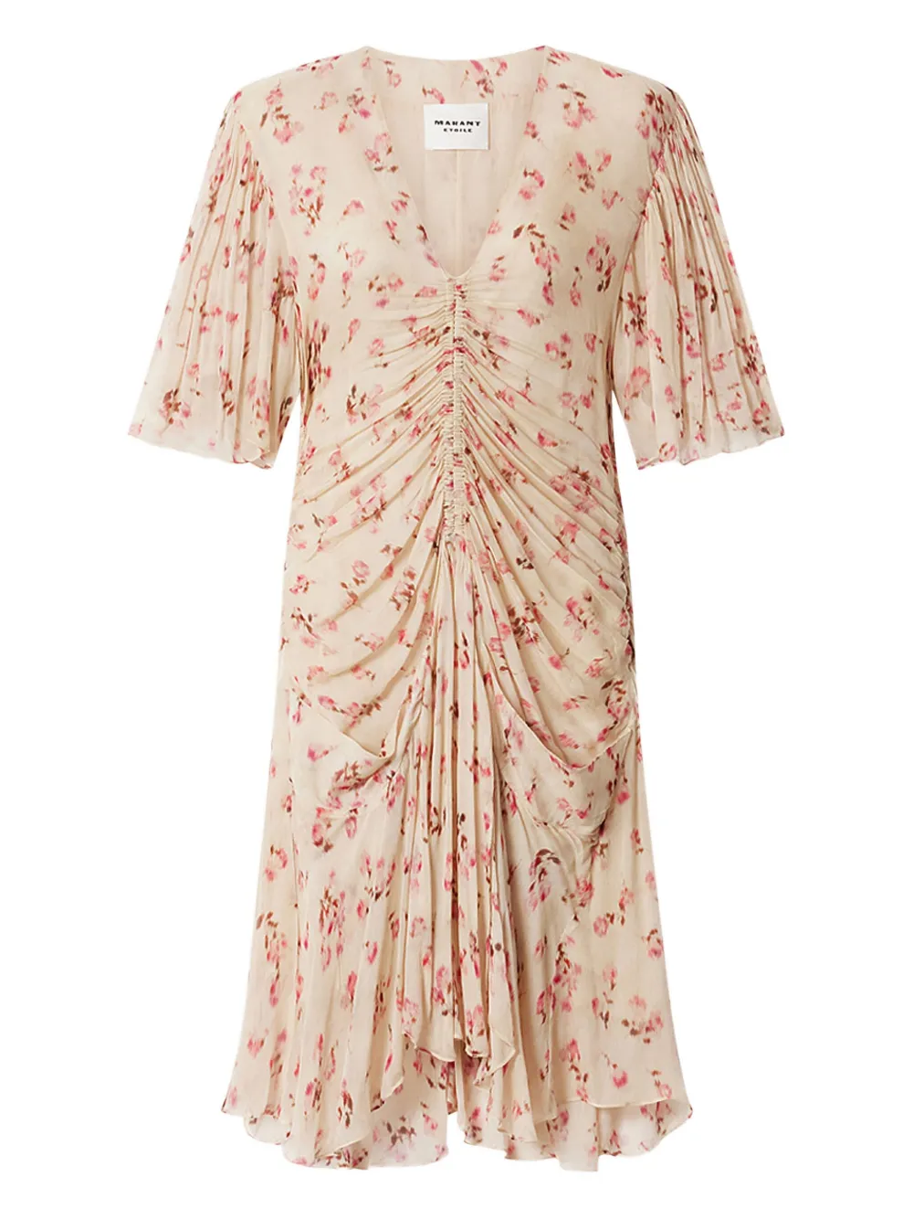 MARANT ÉTOILE Vivienne floral-pattern midi dress | Neutrals | Image 1
