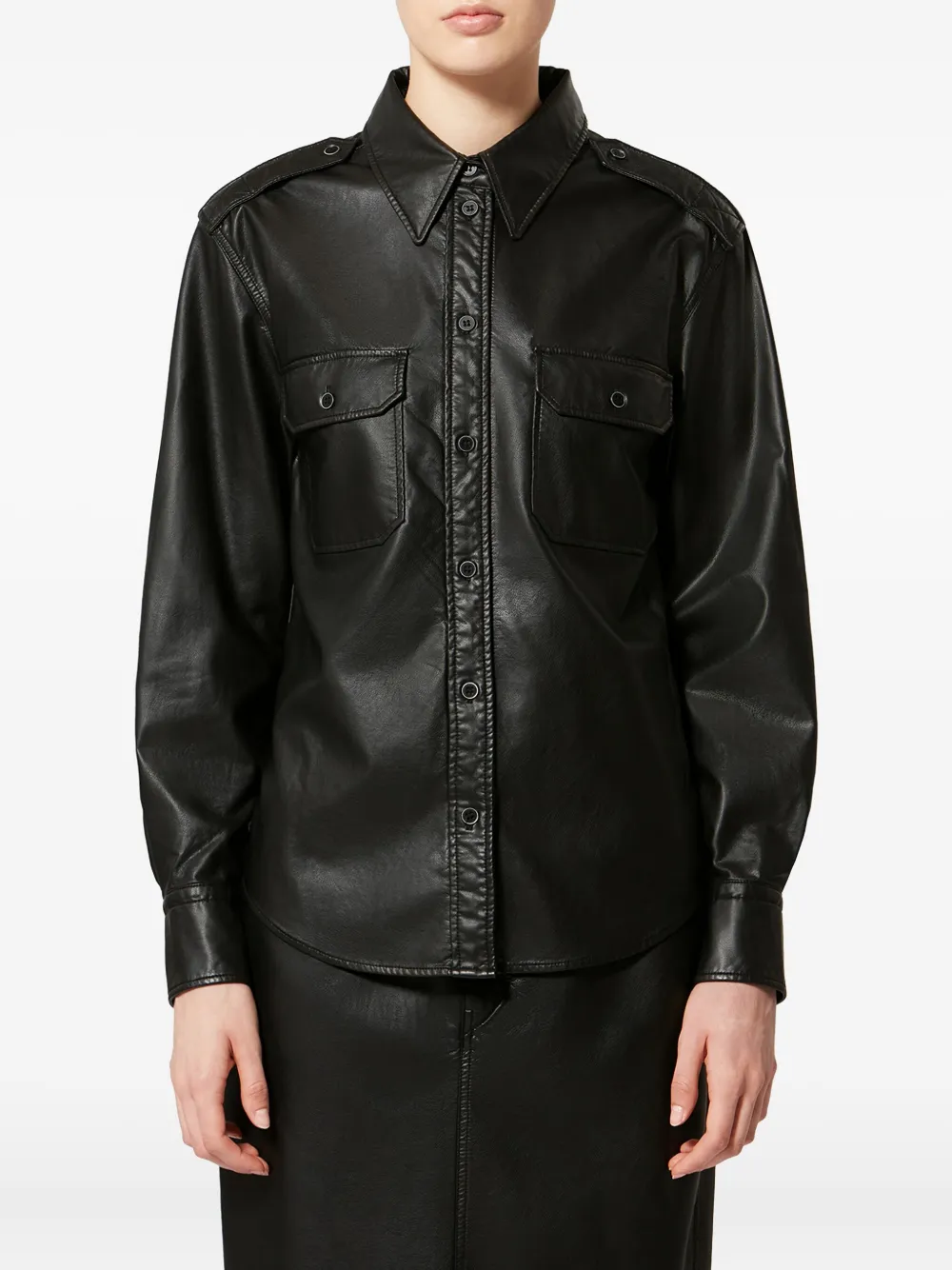 Isabel Marant Étoile Noee Buttoned Pocket Shirt In Black
