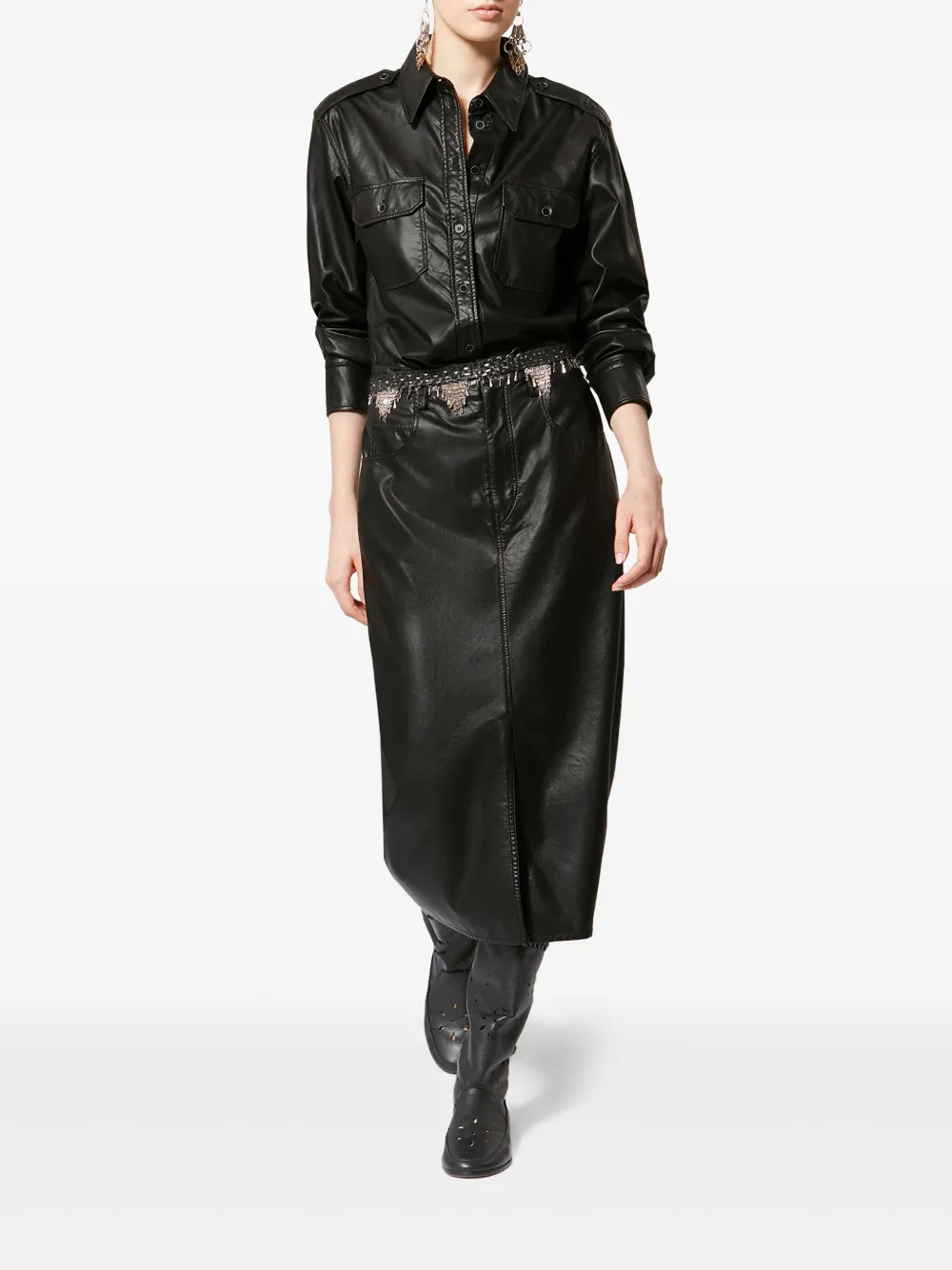 Isabel Marant Étoile Noee Buttoned Pocket Shirt In Black