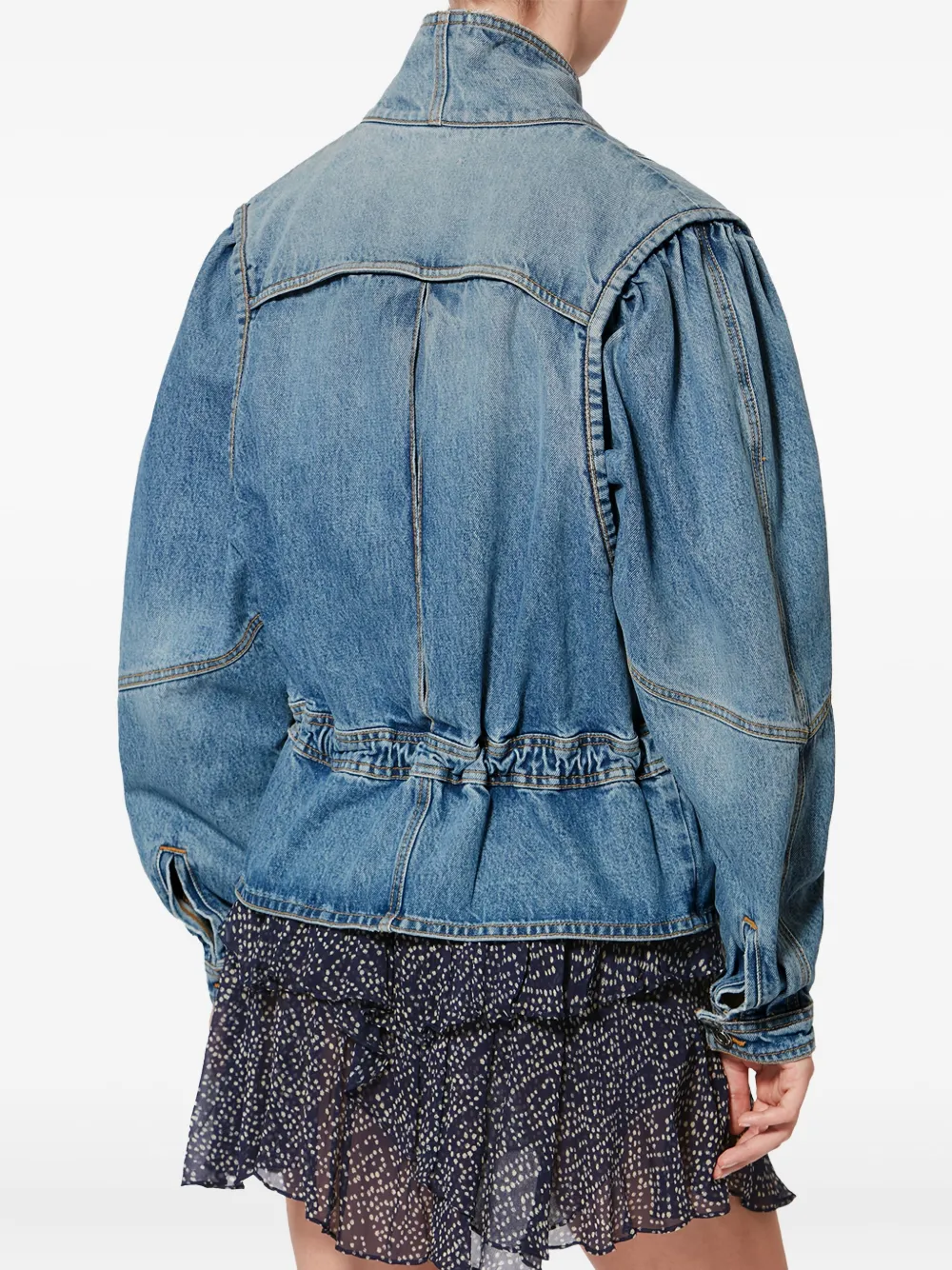 Isabel Marant Dolie Puffed-sleeve Jacket In Blue