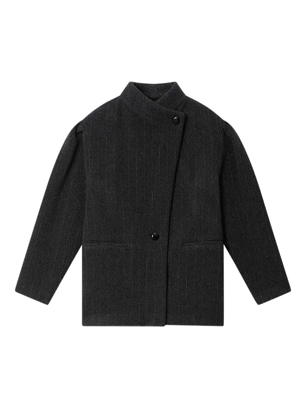 Isabel Marant Pinstripe Button Blazer In Gray
