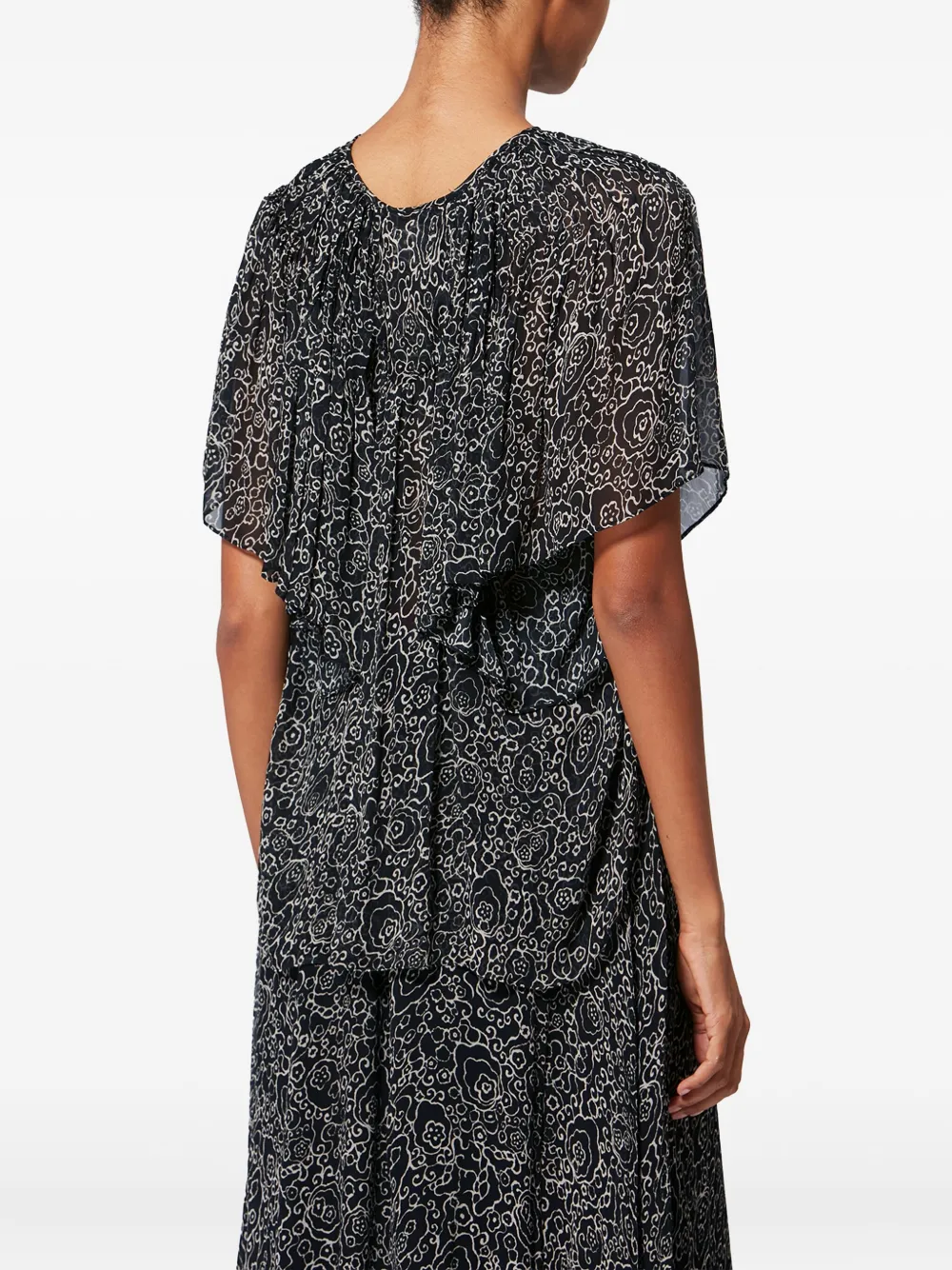 Isabel Marant Étoile Neslya Printed Blouse In Black