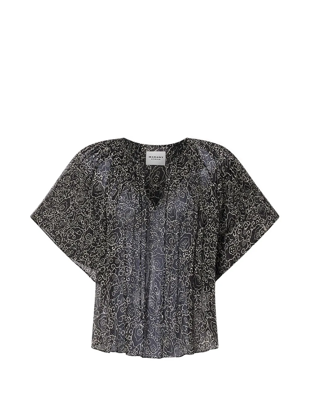 MARANT ÉTOILE Blusa con stampa Neslya - Nero