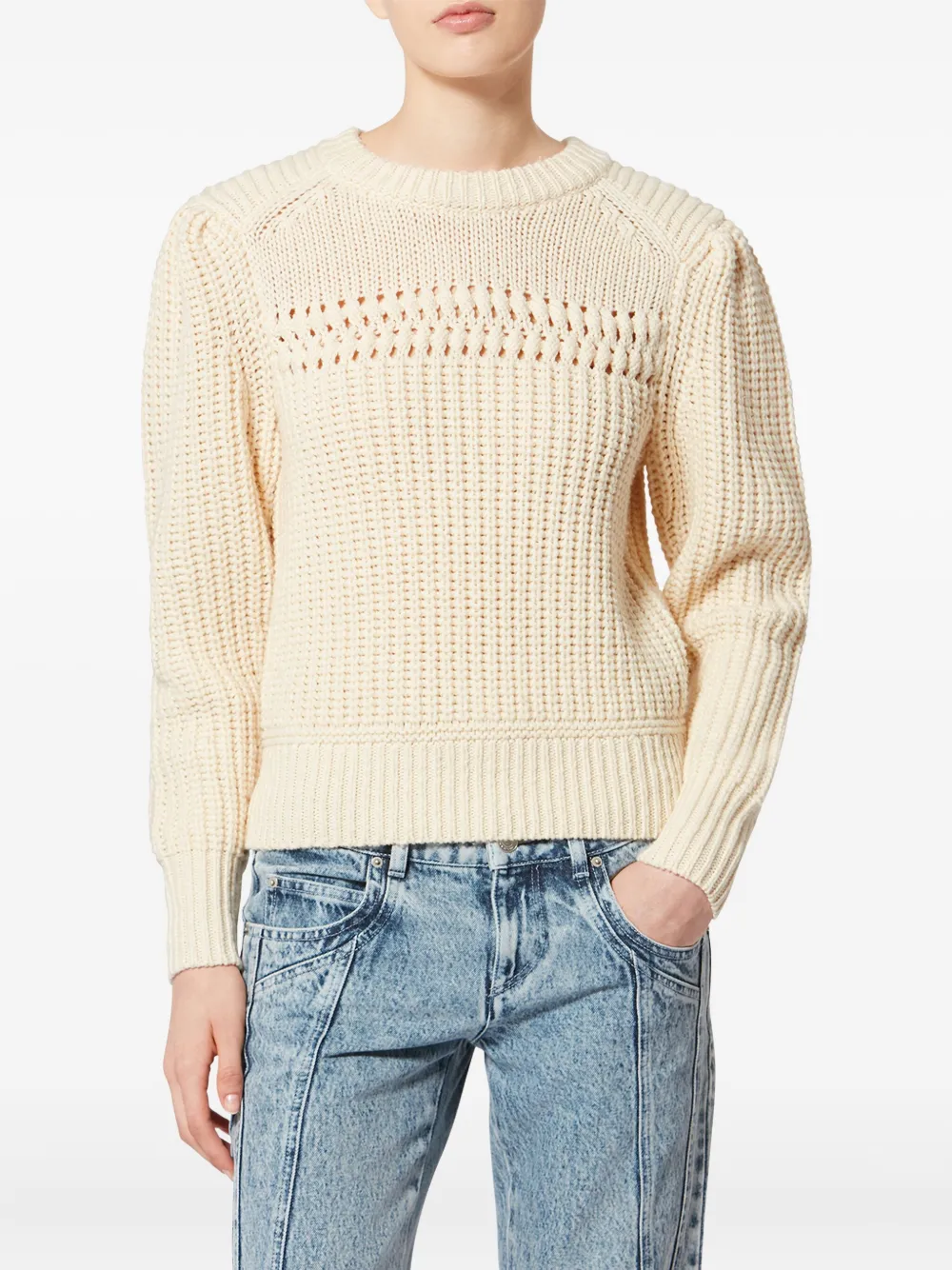 Isabel Marant Étoile Winnie Openwork Sweater In Neutral