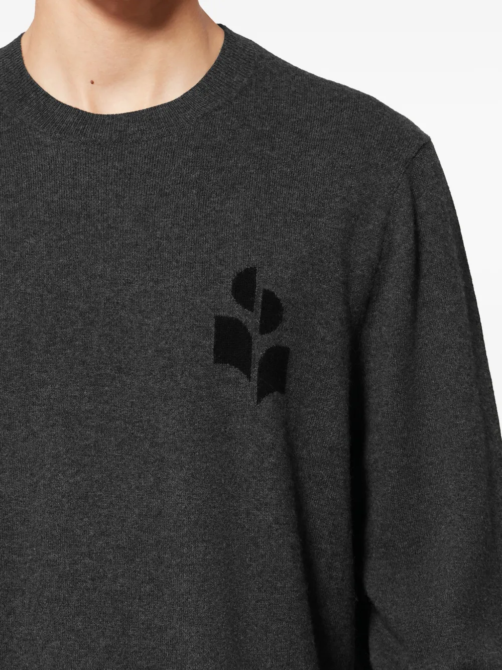 MARANT Antea pullover met logodetail Grijs
