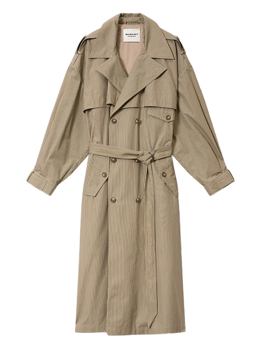MARANT ÉTOILE Chilma striped-pattern coat | Neutrals | Image 1