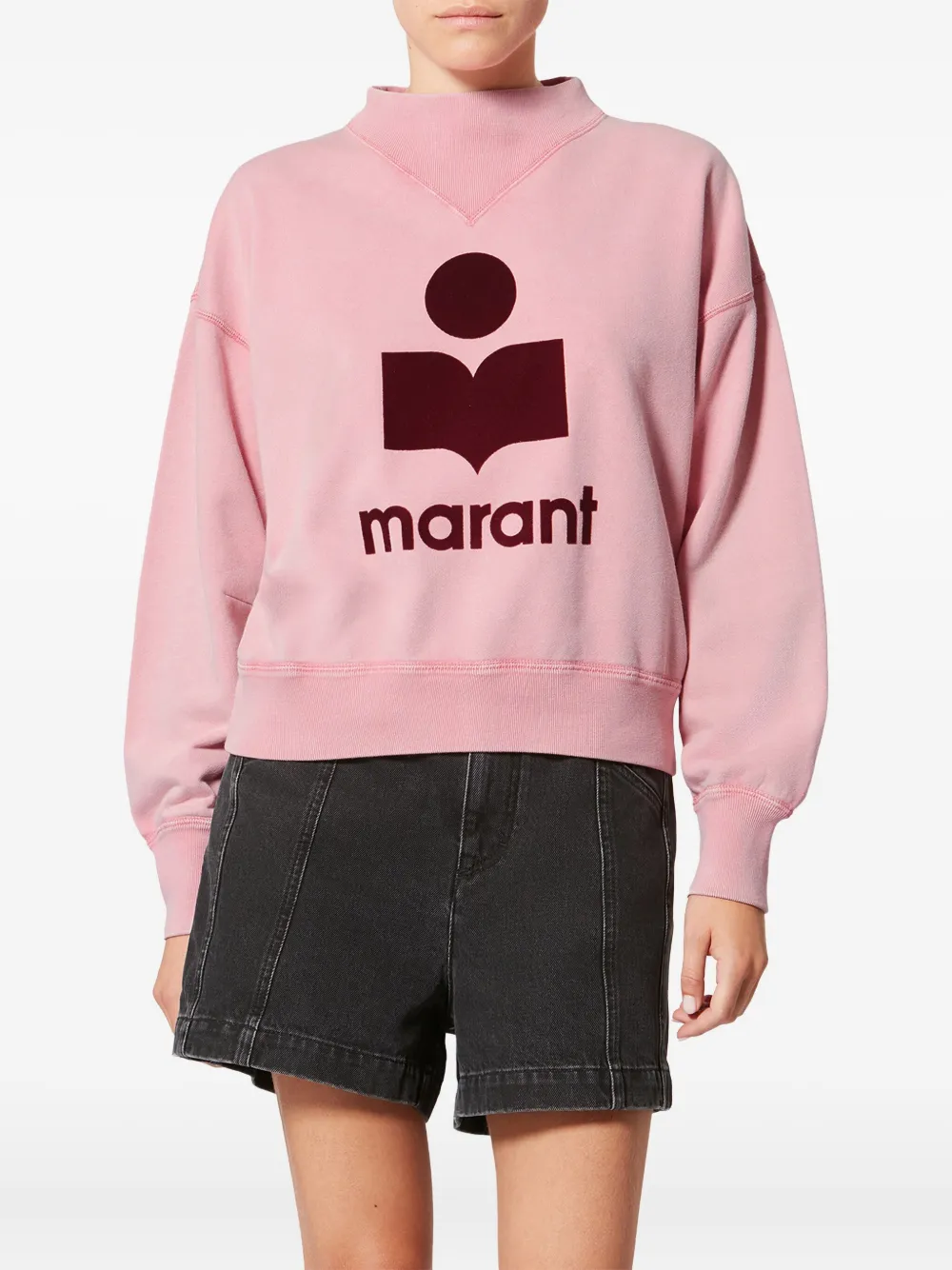Isabel Marant Étoile Moby Logo Sweatshirt In Pink