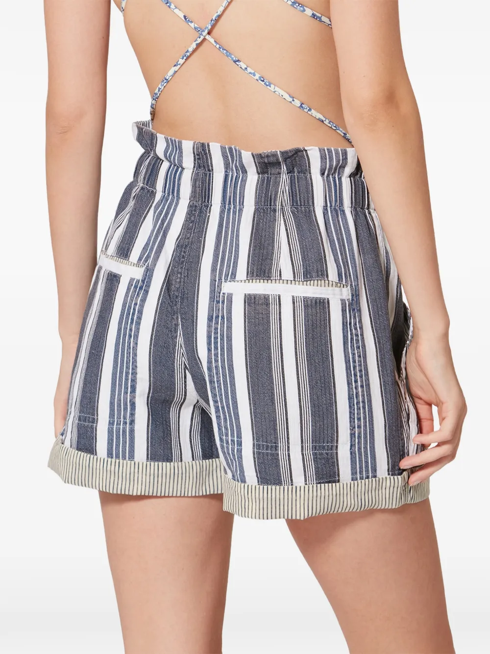 MARANT ÉTOILE NIRMA gestreepte shorts Blauw