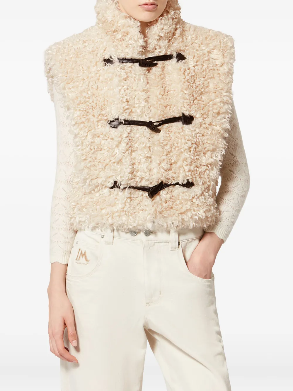 Isabel Marant Étoile Alisa Gilet In Neutral