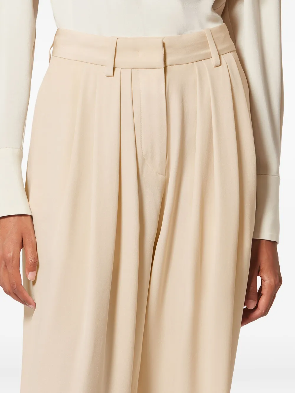ISABEL MARANT Janice geplooide broek Beige