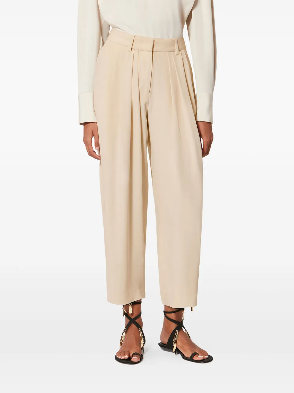 ISABEL MARANT Janice geplooide broek Beige