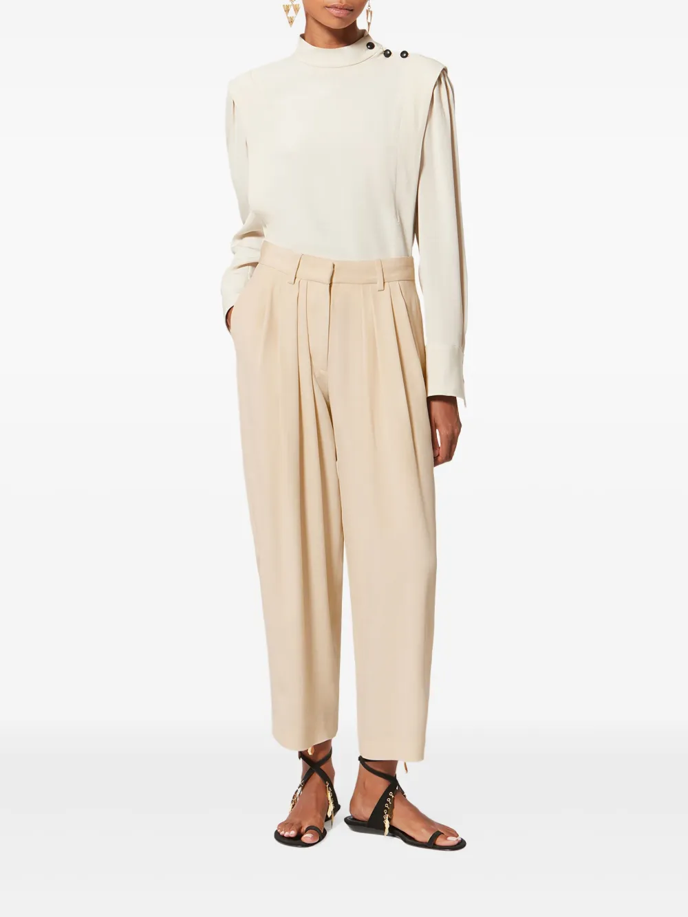 ISABEL MARANT Janice geplooide broek - Beige