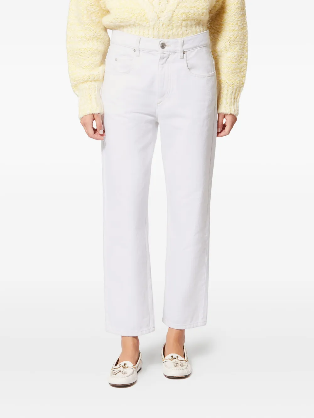 Isabel Marant Dakota Straight Jeans In White