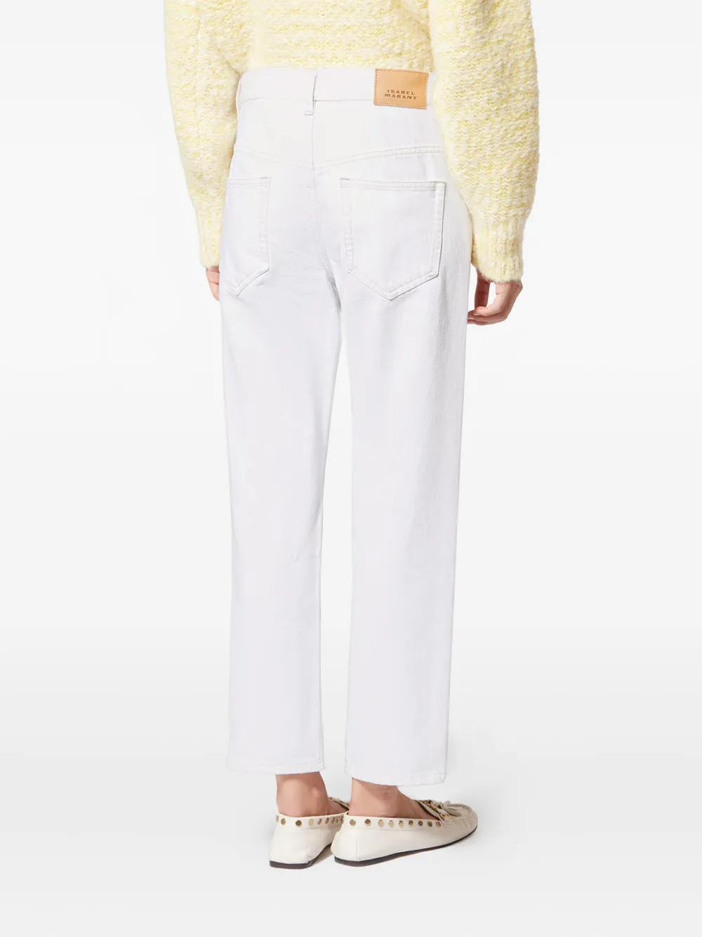 Isabel Marant Dakota Straight Jeans In White