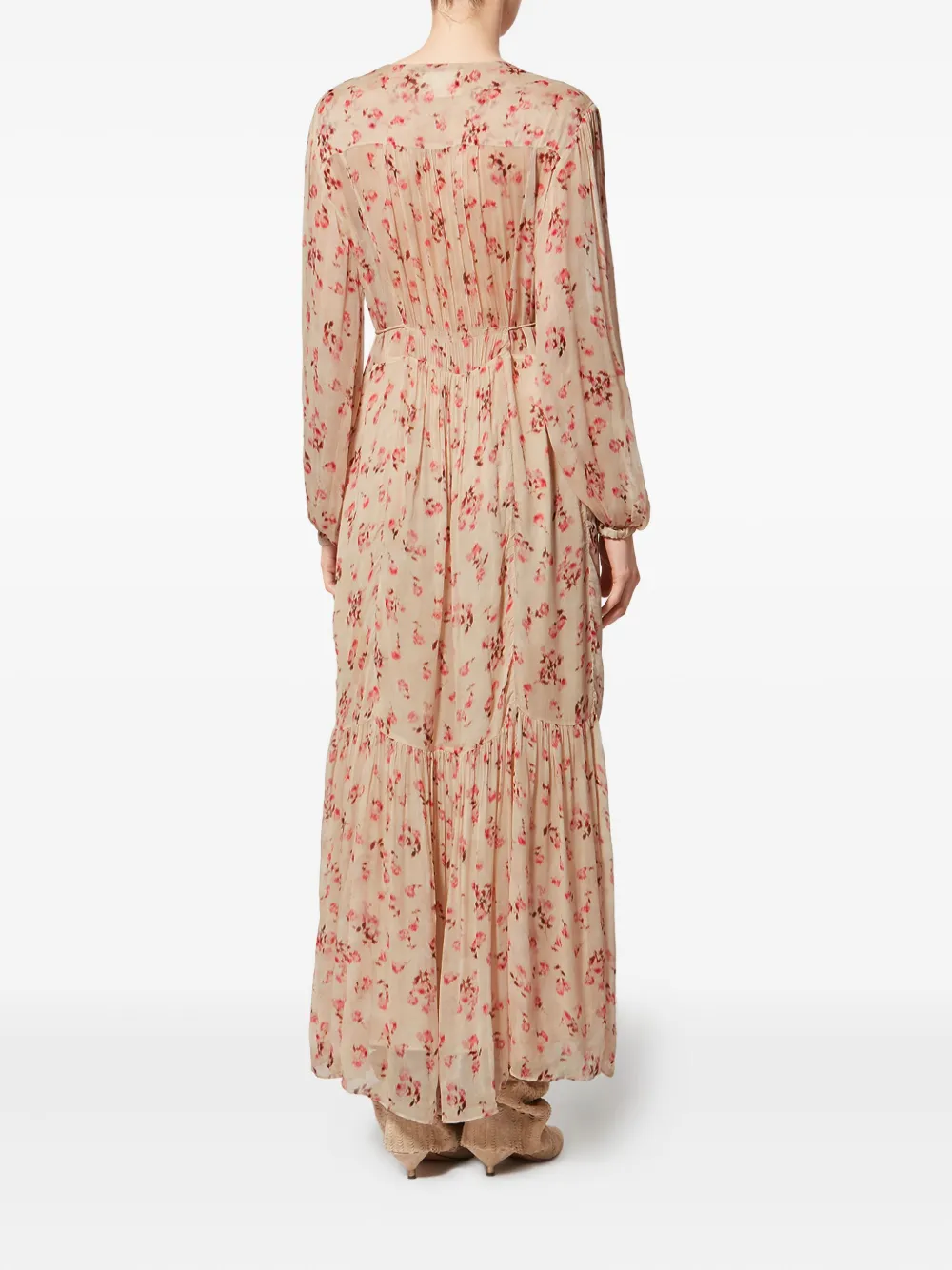  Marant étoile Briane Floral-pattern Maxi Dress - Neutrals 