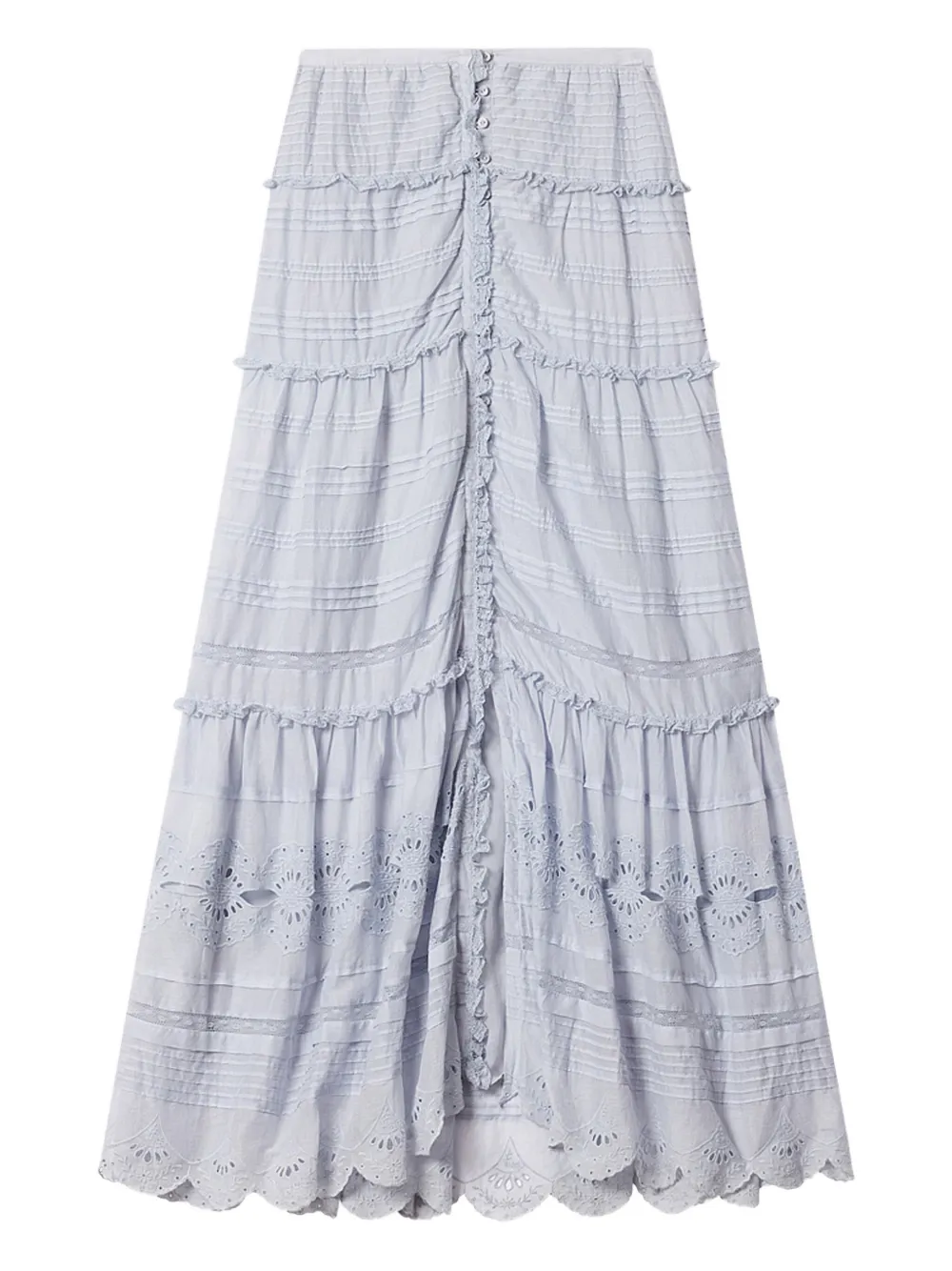 Isabel Marant Étoile Paoline Tiered Maxi Skirt In Blue