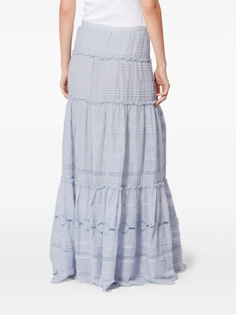 Isabel Marant Étoile Paoline Tiered Maxi Skirt In Blue