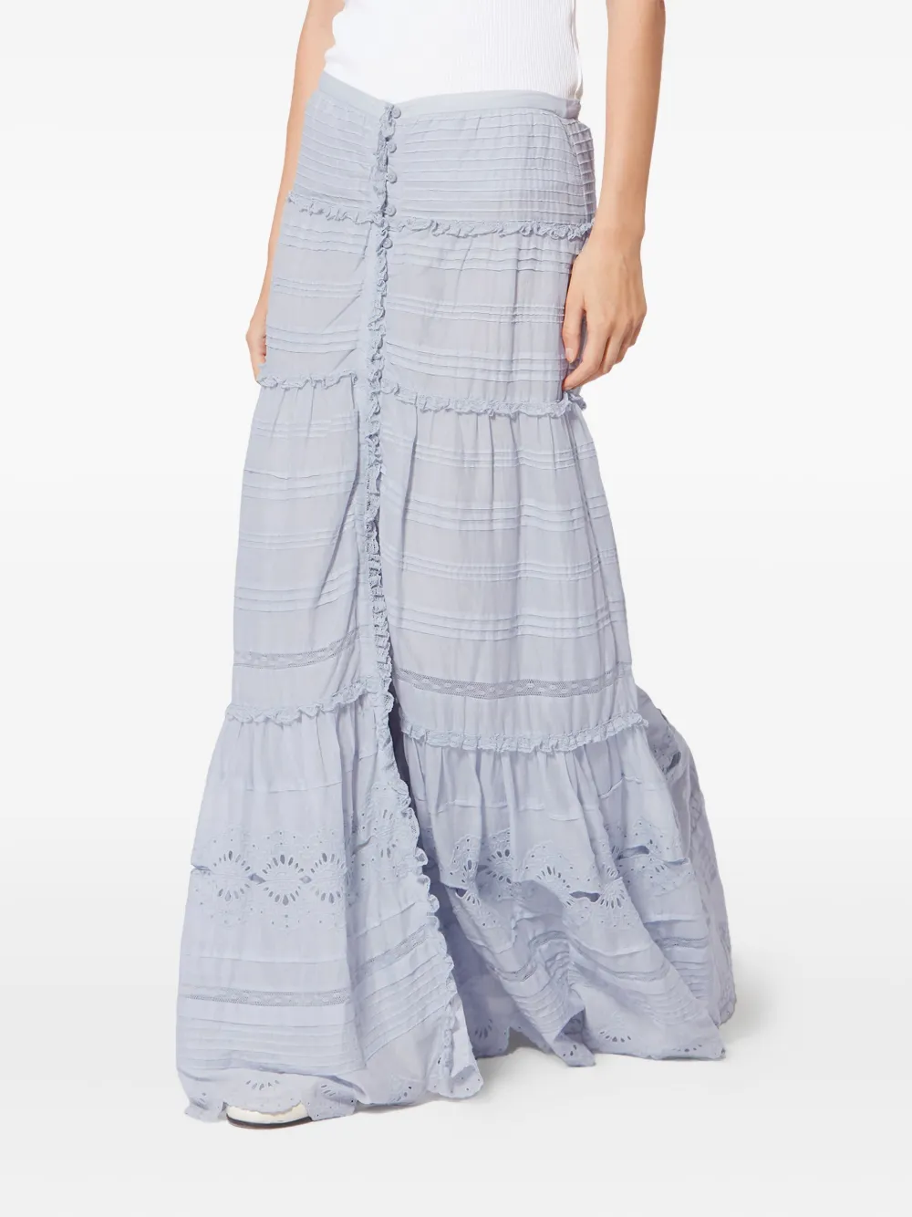 Isabel Marant Étoile Paoline Tiered Maxi Skirt In Blue