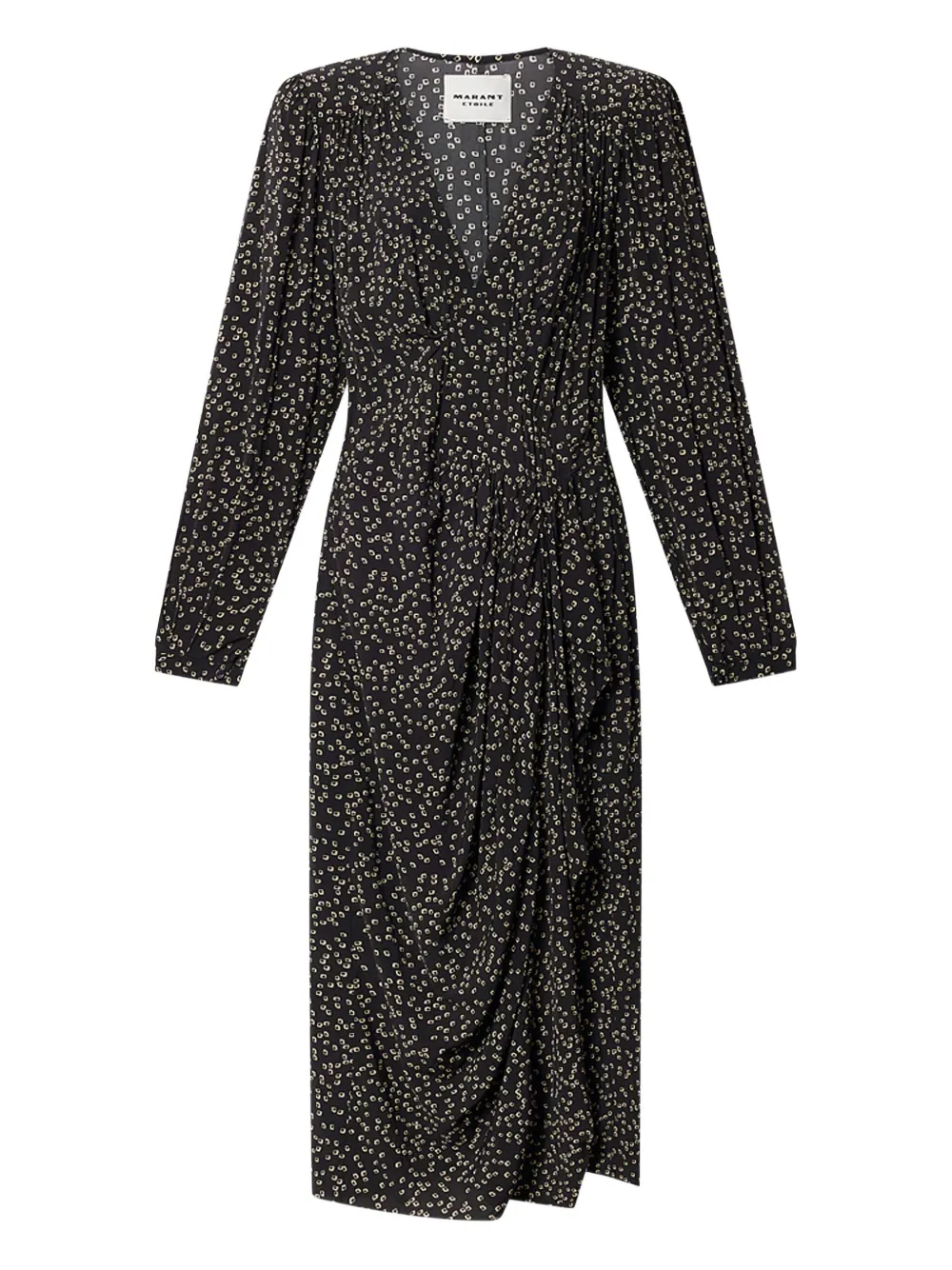 Isabel Marant Étoile Daylia Printed Midi Dress In Black