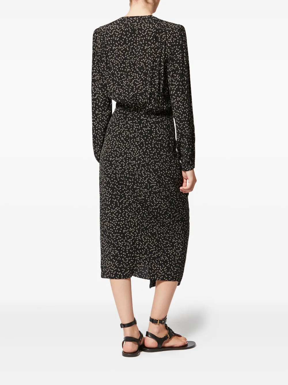 Isabel Marant Étoile Daylia Printed Midi Dress In Black