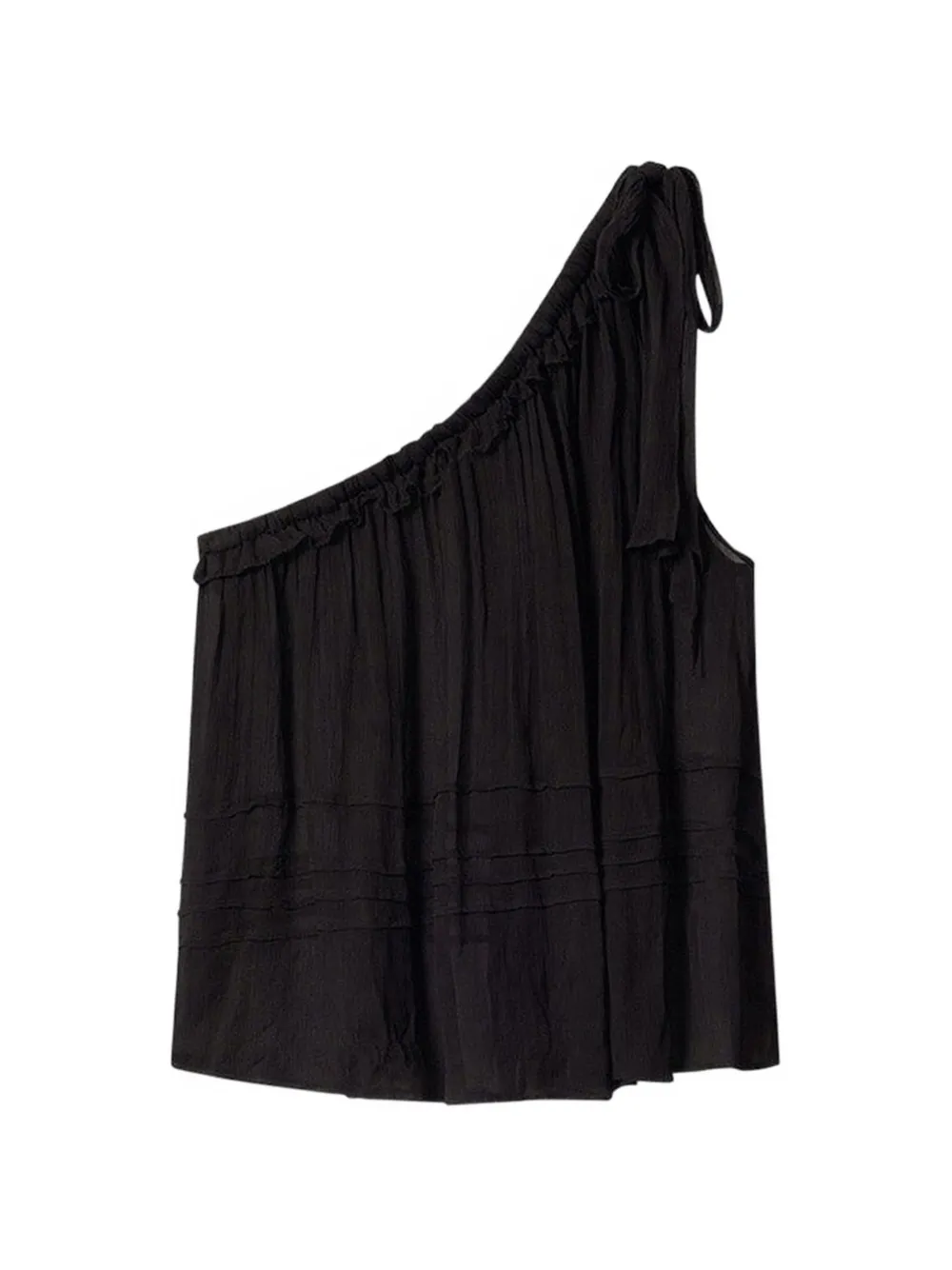 MARANT ÉTOILE Blusa monospalla Loeva - Nero
