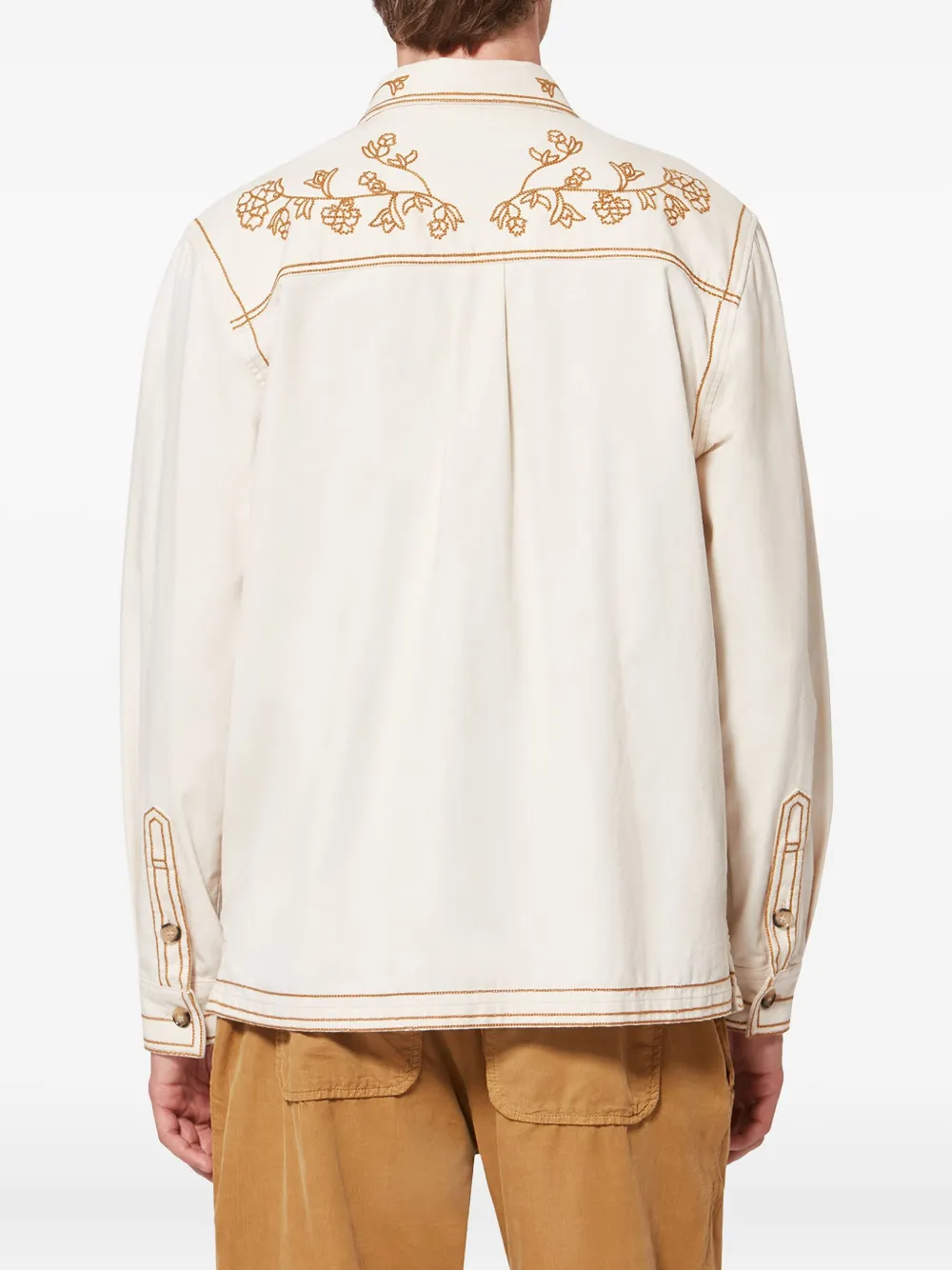 MARANT Rudy shirtjack met borduurwerk Beige