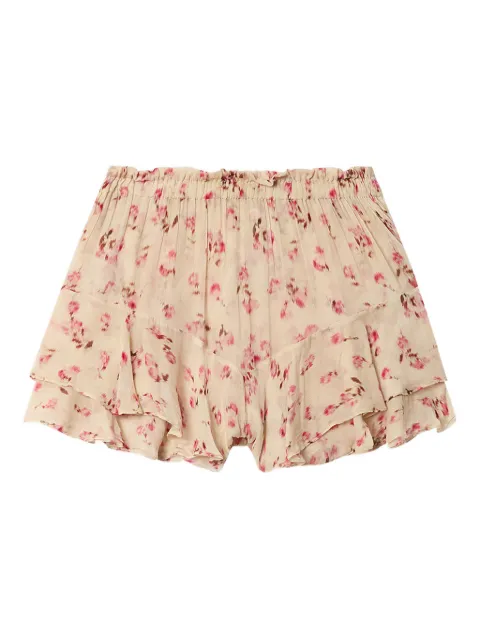 MARANT ÉTOILE Sornel ruffled floral-print shorts