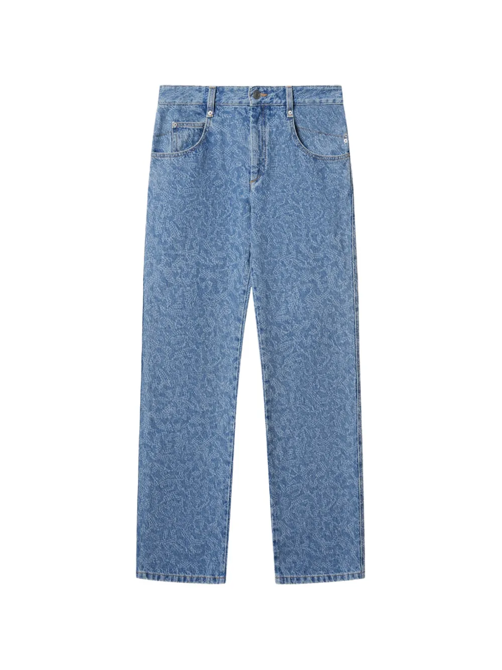 MARANT ÉTOILE Brinsa pattern straight jeans - Blu