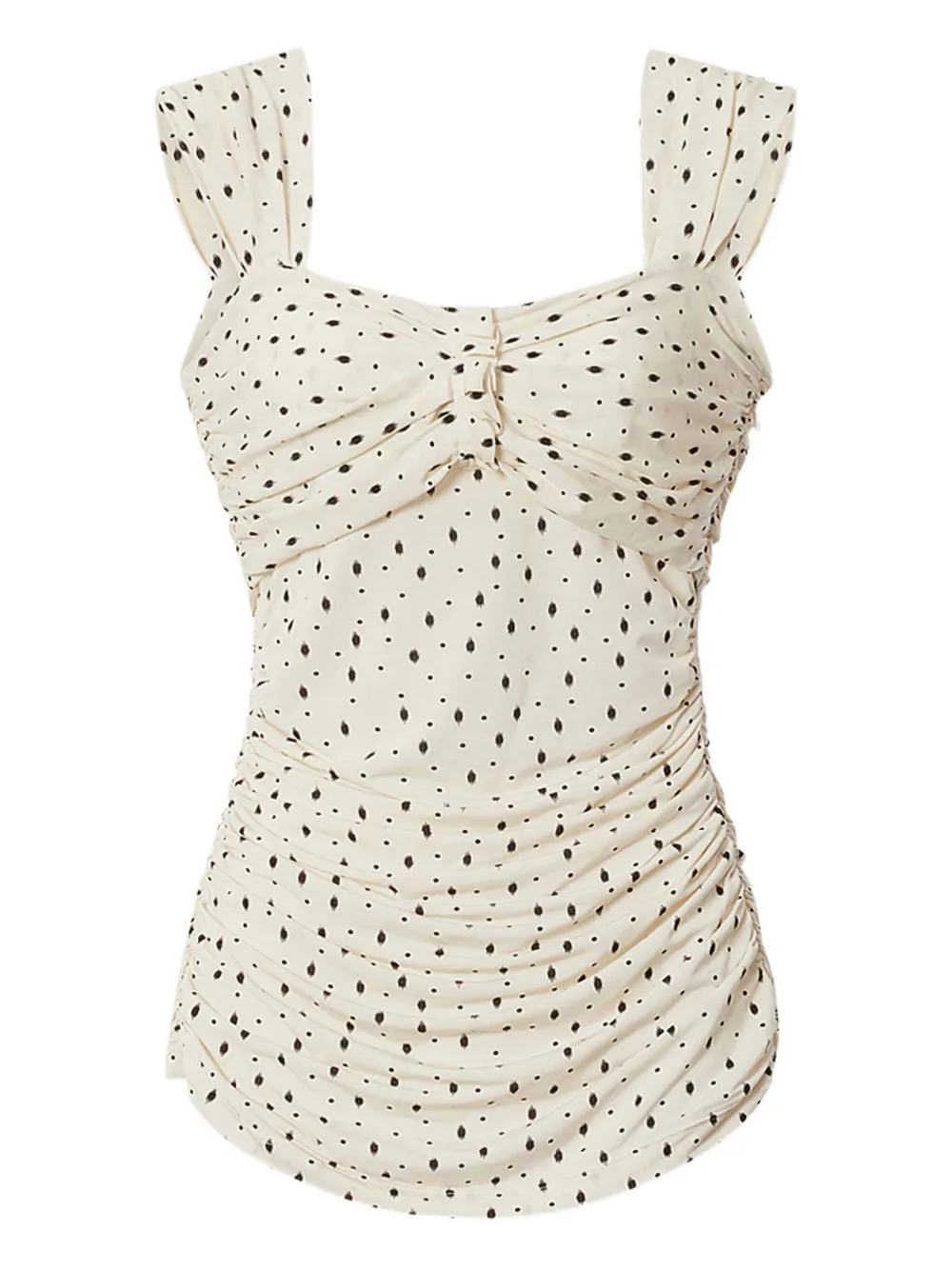 ISABEL MARANT Top a pois con ruches - Toni neutri