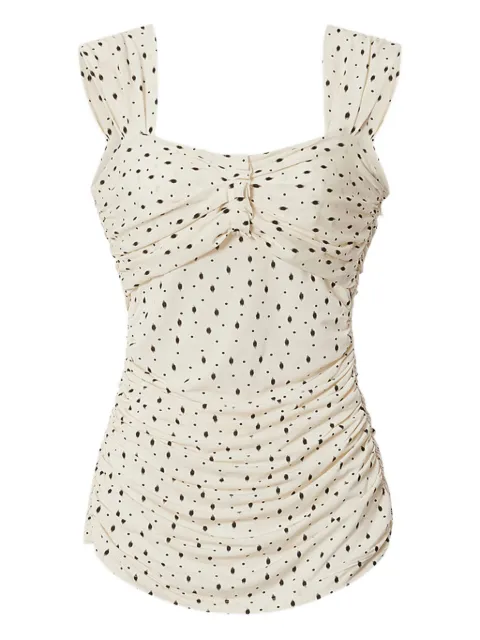 ISABEL MARANT top fruncido con motivo de lunares