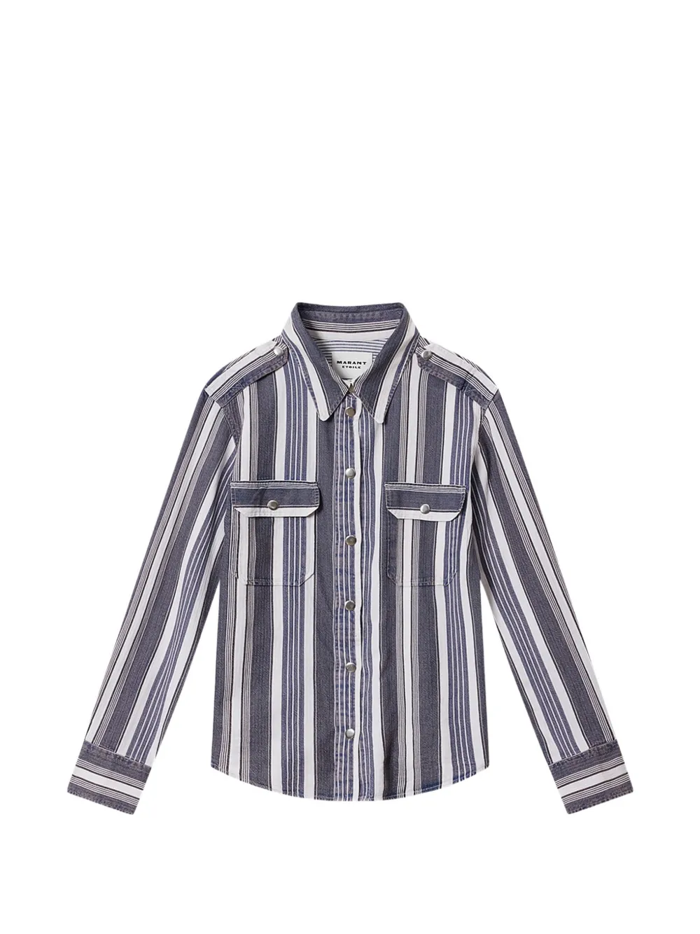 MARANT ÉTOILE GELVA striped shirt - Blu