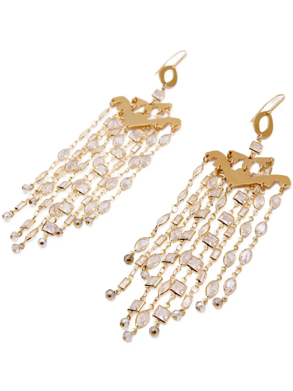 Isabel Marant Meline Fringe Earrings In Gold