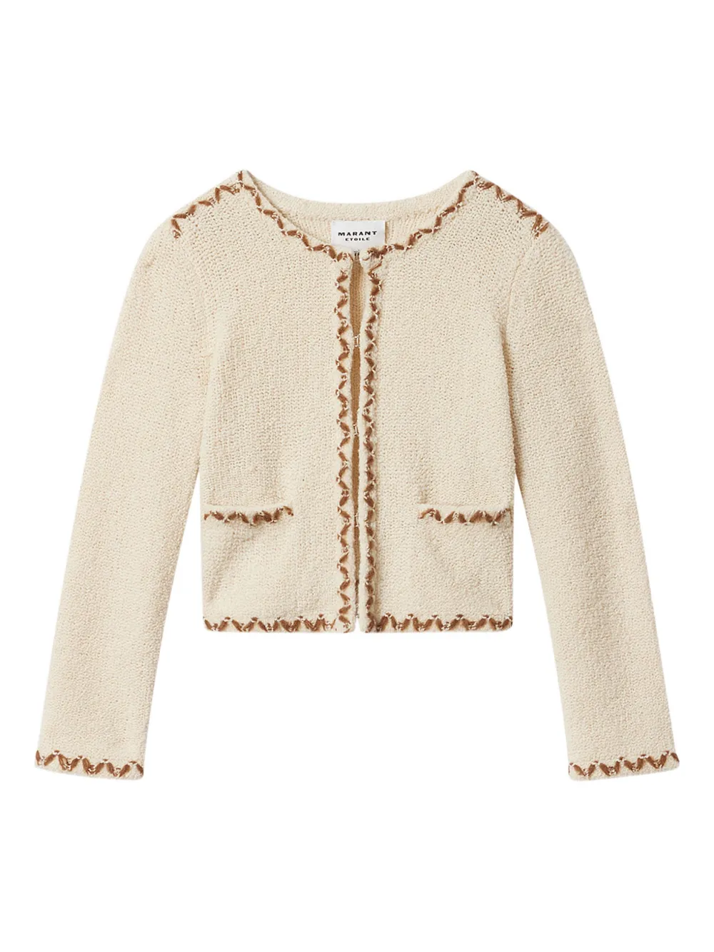 Isabel Marant Étoile Rochelle Trim-detail Cardigan In Neutral