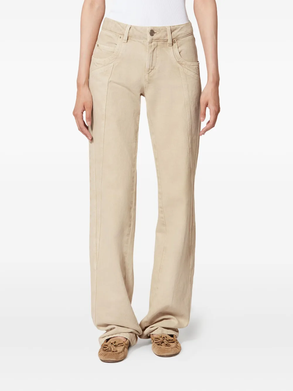 Isabel Marant Étoile Jaylis Five-pockets Jeans In Neutral