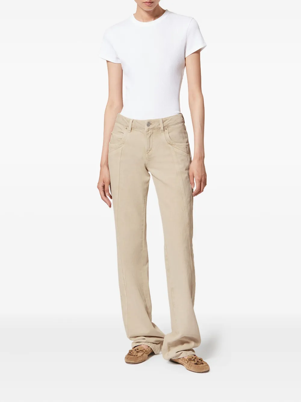 Isabel Marant Étoile Jaylis Five-pockets Jeans In Neutral