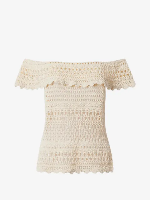 MARANT ÉTOILE ZAELLE crochet off-shoulder top