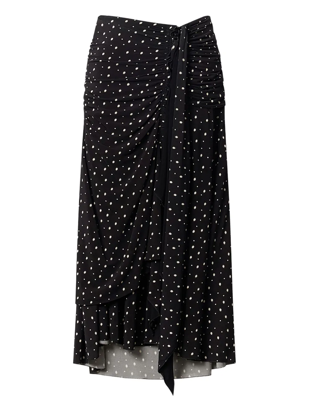 ISABEL MARANT Gyelle polka-dot gathered-waist skirt - Nero