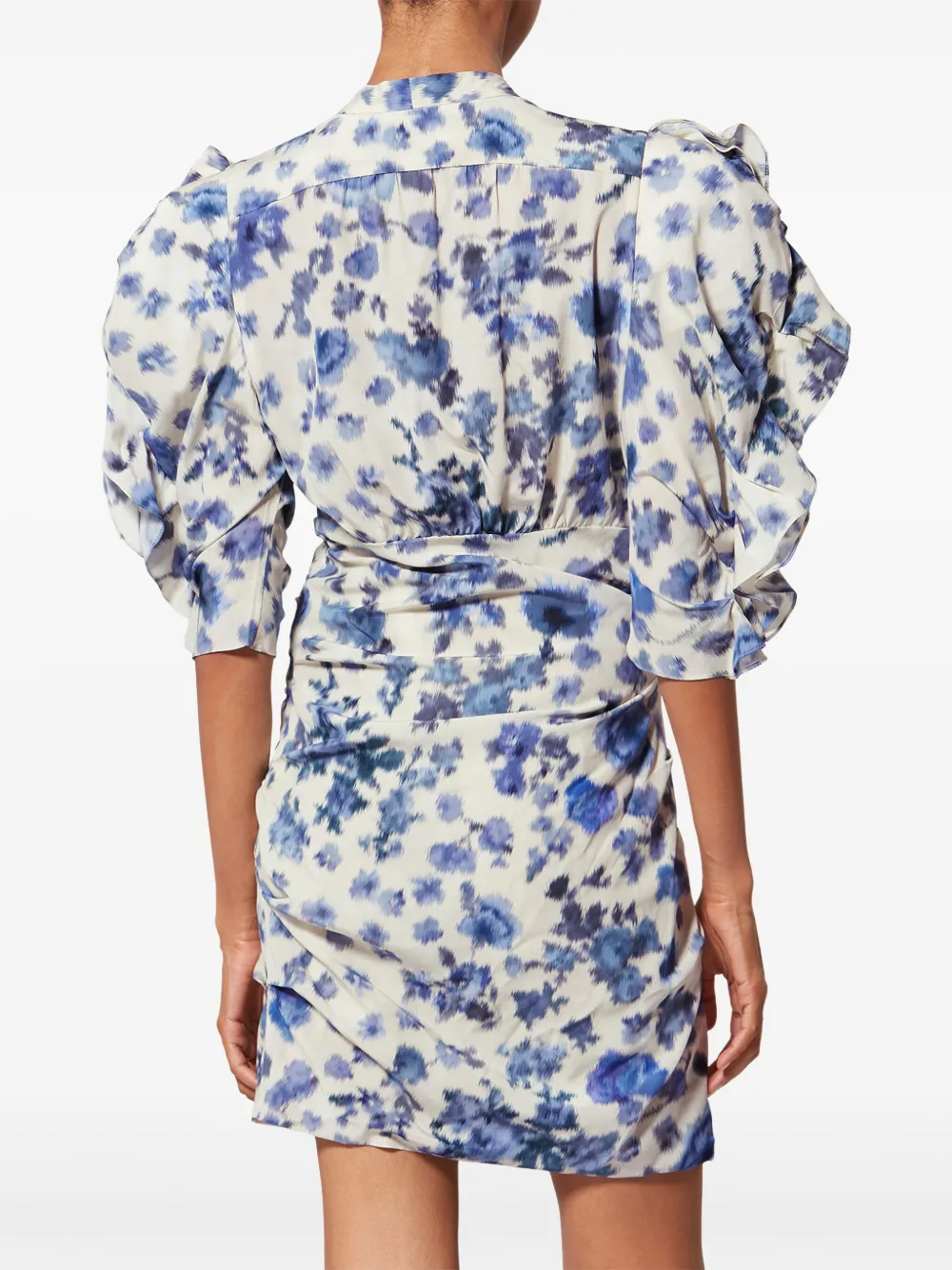 ISABEL MARANT x DORIS jurk met ruches Beige