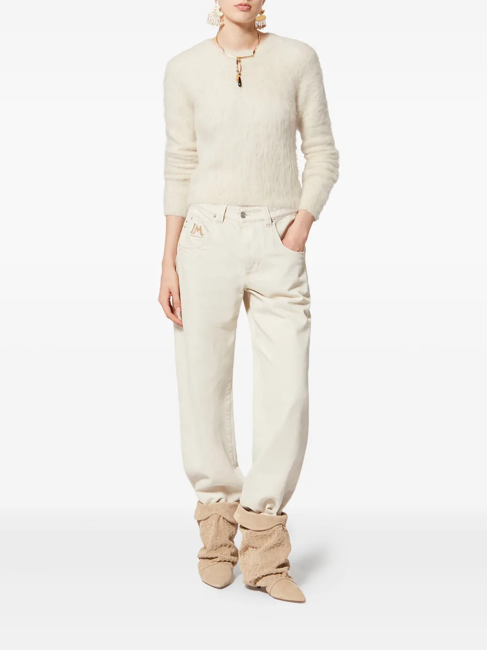 Isabel Marant Hermine Sweater In Neutral