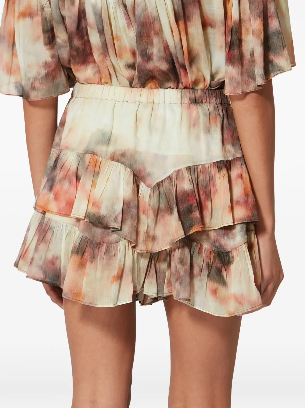  Marant étoile Jocadia Ruffled Shorts - Neutrals 