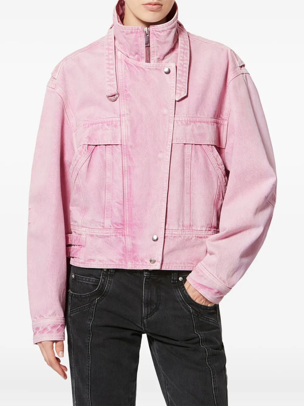 Isabel Marant Étoile Joseline Denim Jacket In Pink
