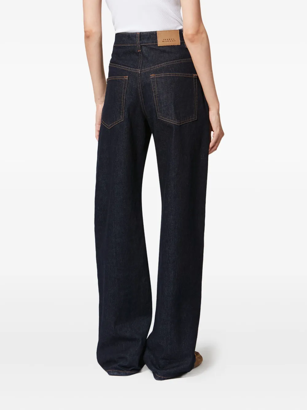 Isabel Marant Drolane Seam Flared Jeans In Blue