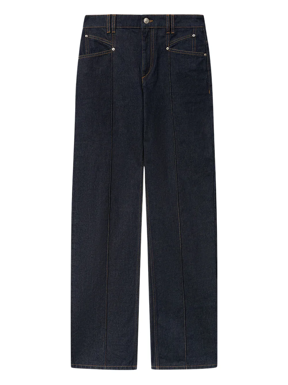 Isabel Marant Drolane Seam Flared Jeans In Blue