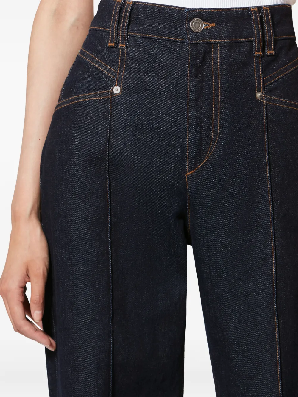 Isabel Marant Drolane Seam Flared Jeans In Blue