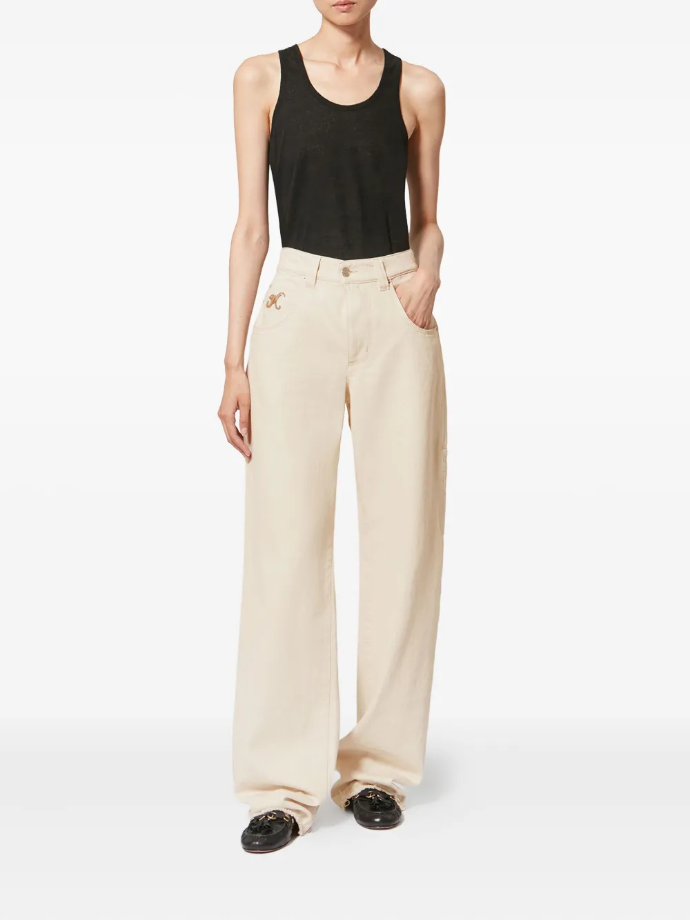ISABEL MARANT pantalon droit à broderies Jeyda | Pantalons droits | Image 2