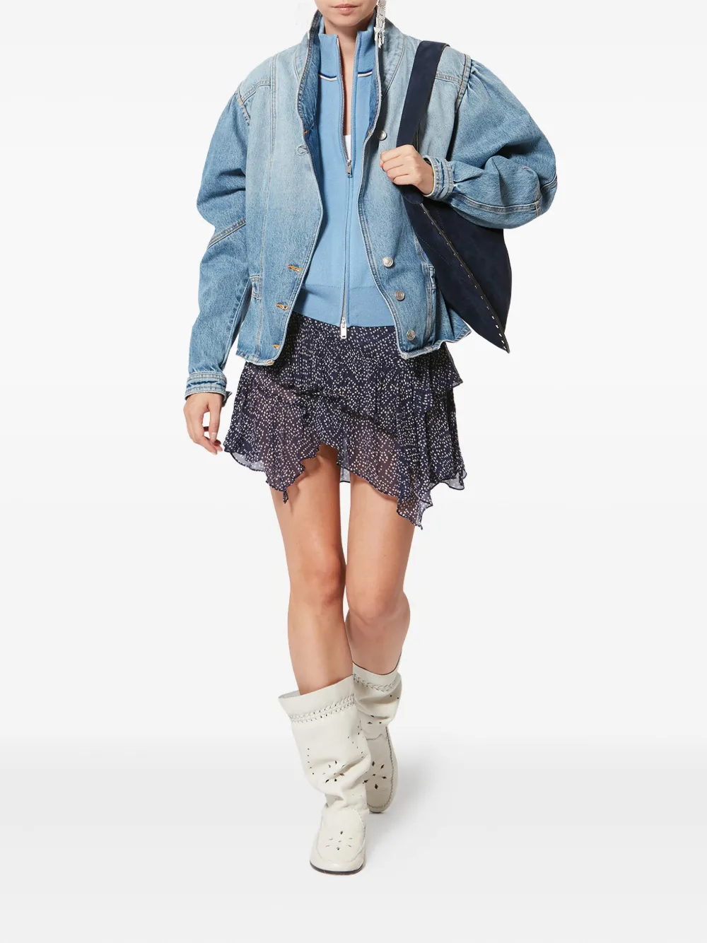 MARANT ÉTOILE Lolita ruffled-hem mini skirt | A-Line Skirts | Image 2