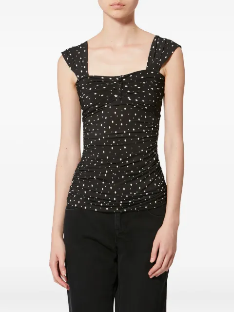 ISABEL MARANT polka-dot gathered Gemina top