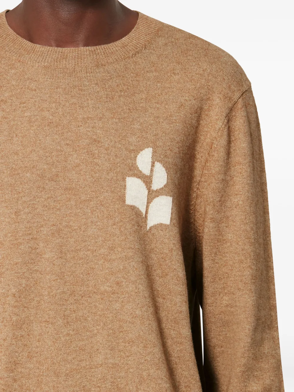 MARANT Antea pullover met logodetail Bruin