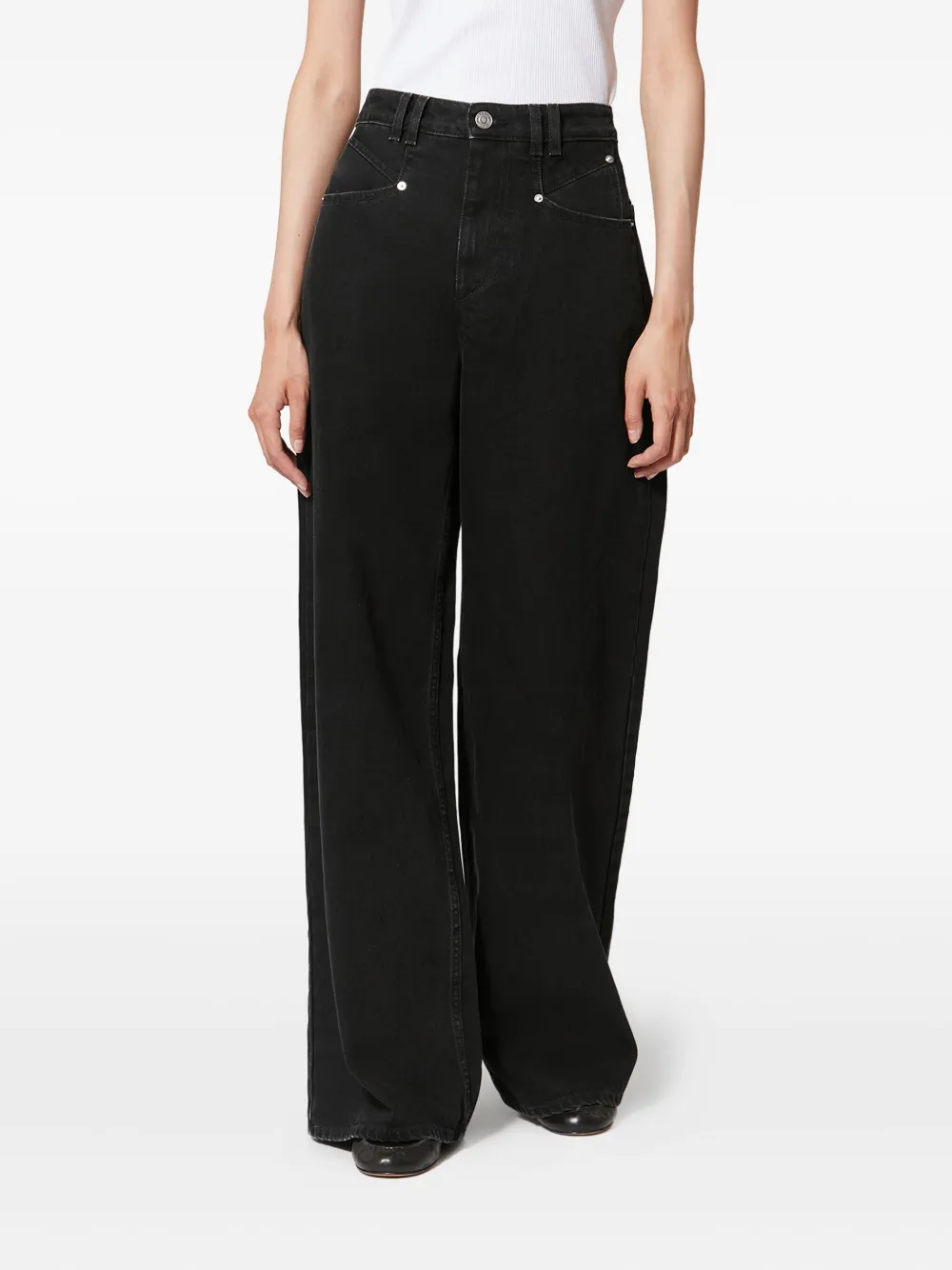 Isabel Marant Lemony Pocket Jeans In Black